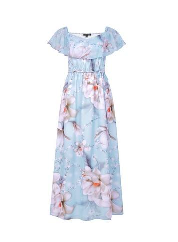 *showcase Multi Colour Bonnie Bardot Maxi Dress