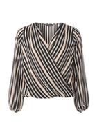 Dorothy Perkins Blush Striped Wrap Top