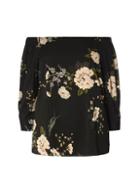 Dorothy Perkins Dp Curve Black Oriental Floral Top