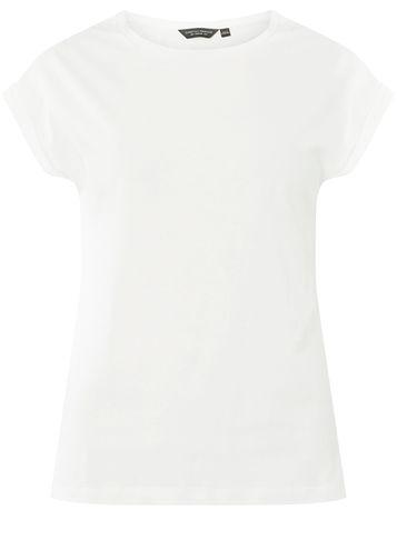Dorothy Perkins Ivory Roll Sleeve T-shirt