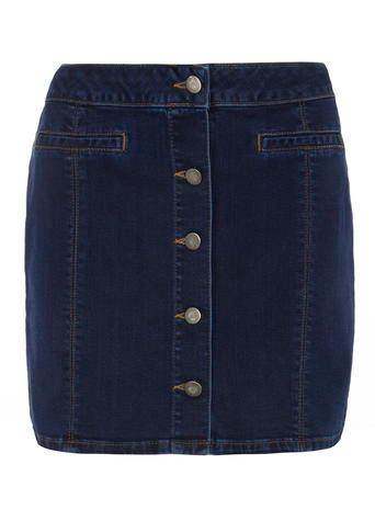 Dorothy Perkins Petite Indigo A Line Skirt