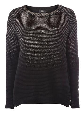 Dorothy Perkins *only Black Metallic Ombre Jumper