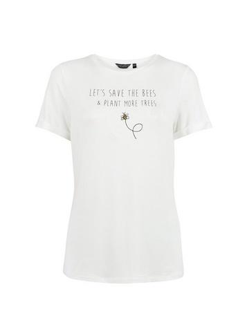 Dorothy Perkins Trees For Cities Charity White Save The Bees Charity T-shirt