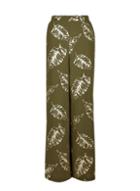 Dorothy Perkins Khaki Foil Print Palazzo Trousers