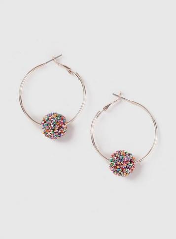 Dorothy Perkins Rose Gold Ball Drop Earrings
