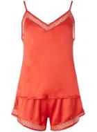 Dorothy Perkins Red Spot Mesh Camisole Set
