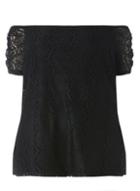 Dorothy Perkins Dp Curve Black Lace Bardot Top