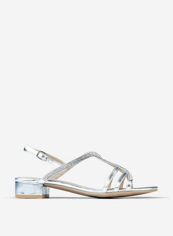 Dorothy Perkins Silver Sweep Heeled Sandals
