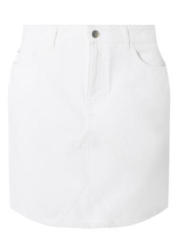 Dorothy Perkins White Denim Mini Skirt
