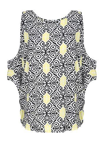 Dorothy Perkins *quiz Multi Coloured Aztec Print Cold Shoulder Top