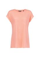 Dorothy Perkins *tall Neon Coral Roll Sleeve T-shirt