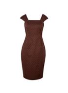 Dorothy Perkins Brown Spot Print Gathered Strap Shift Dress