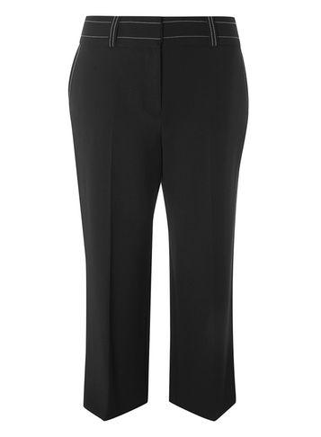 Dorothy Perkins Black Top Stitch Wide Leg Trousers