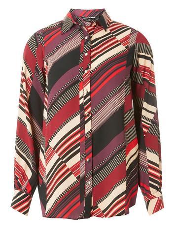 Dorothy Perkins Red Chevron Striped Shirt