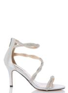 Dorothy Perkins *quiz Silver Diamante Bridal Shoes