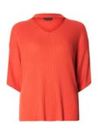 Dorothy Perkins Coral V-neck Choker Jumper