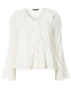 Dorothy Perkins *vero Moda White Ruffle Cuff Blouse