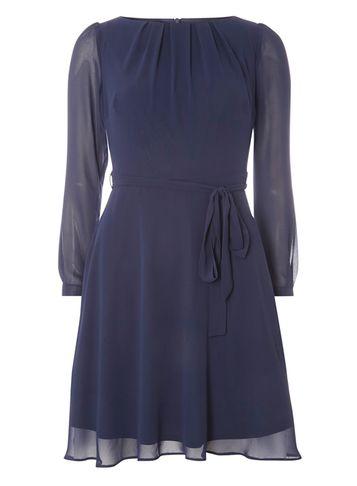 Dorothy Perkins *billie & Blossom Navy Chiffon Dress