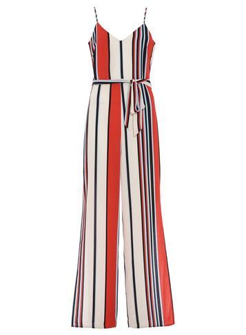 Dorothy Perkins *quizz Multi Stripe Palazzo Jumpsuit