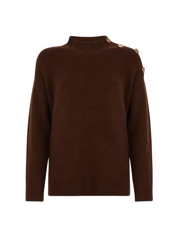 Dorothy Perkins Chocolate Button Shoulder Jumper