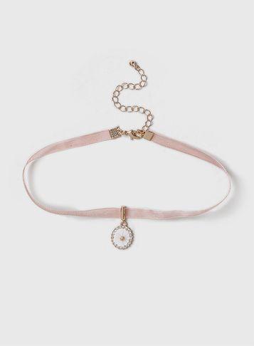 Dorothy Perkins Mesh Rhinestone Drop Choker