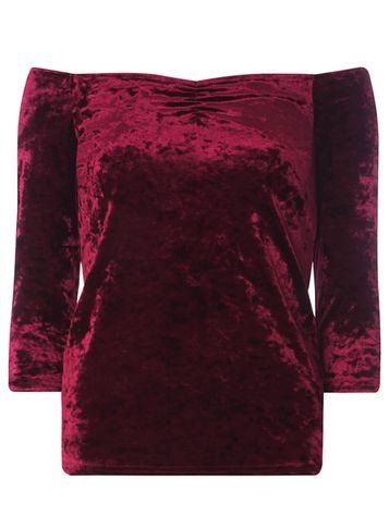 Dorothy Perkins Burgundy Velvet Bardot Top