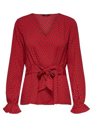 *only Red Long Sleeve Blouse