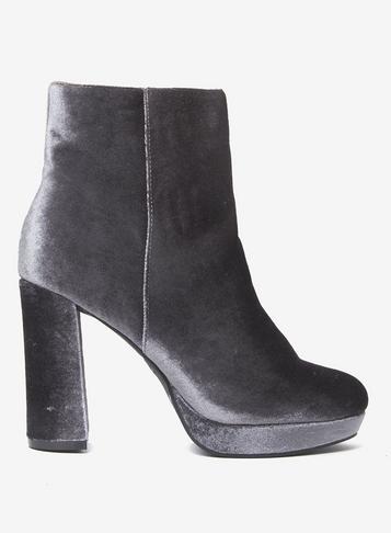 Dorothy Perkins Grey 'anastasia' Velvet Platform Boots