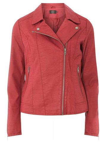 Dorothy Perkins *only Burgundy Faux Leather Jacket