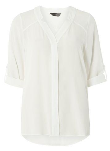 Dorothy Perkins Ivory Notch Neck Shirt