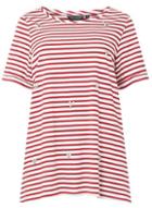 Dorothy Perkins *dp Curve Red Stripe Embellished T-shirt