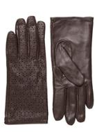 Dorothy Perkins Choc Punchout Leather Gloves
