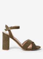 Dorothy Perkins Khaki 'serena' Block Heel Sandals