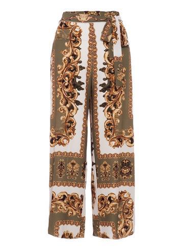 Dorothy Perkins *quiz Multi Colour Scarf Print Culotte Trousers