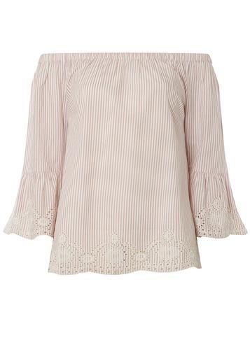Dorothy Perkins *tall Blush Stripe Bardot Top