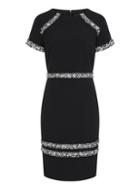 *paper Dolls Black Boucle Pearl Trim Bodycon Dress