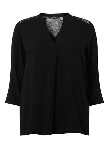 Dorothy Perkins *vero Moda Black Boca Lace Blouse
