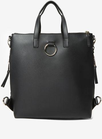 Dorothy Perkins Black Zip Side Backpack