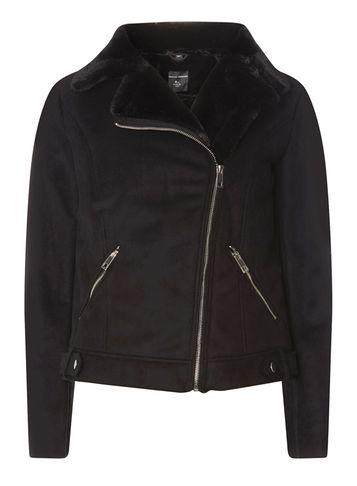 Dorothy Perkins Black Short Faux Shearling Jacket