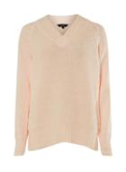 Dorothy Perkins Blush V-neck Textured Jumper