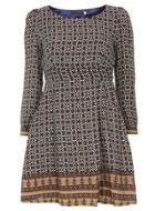 Dorothy Perkins *closet Blue Patterned Dress