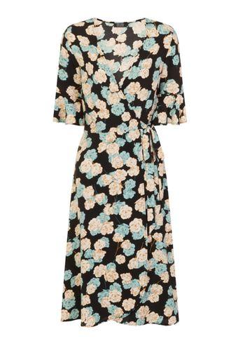 Dorothy Perkins *girls On Film Black Floral Wrap Dress