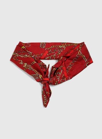 Dorothy Perkins Burgundy Chain Print Tie Me Up Headband