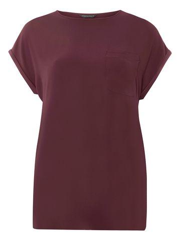 Dorothy Perkins *tall Wine Zip Back T-shirt
