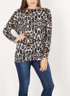 Dorothy Perkins *izabel London Multi Grey Tribal Top