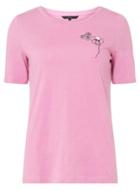 Dorothy Perkins *vero Moda Pink Embroidered T-shirt