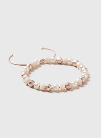 Dorothy Perkins Pearl And Sandblast Bracelet