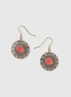Dorothy Perkins Pink And Red Filigree And Stone Earrings
