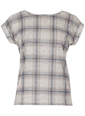 Dorothy Perkins *izabel London Grey Multi Checked Top
