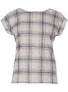 Dorothy Perkins *izabel London Grey Multi Checked Top